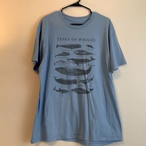 Funny types of whales t shirt